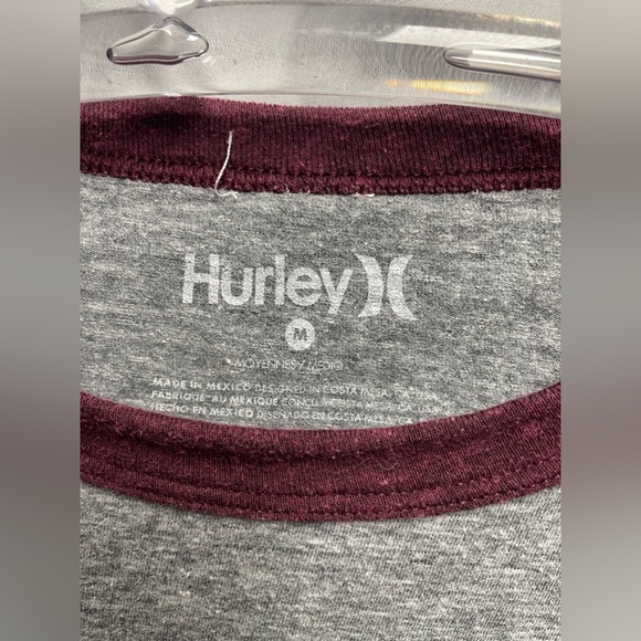 🔴Hurley medium 3/4 burgundy on grey - Picture 3 of 3